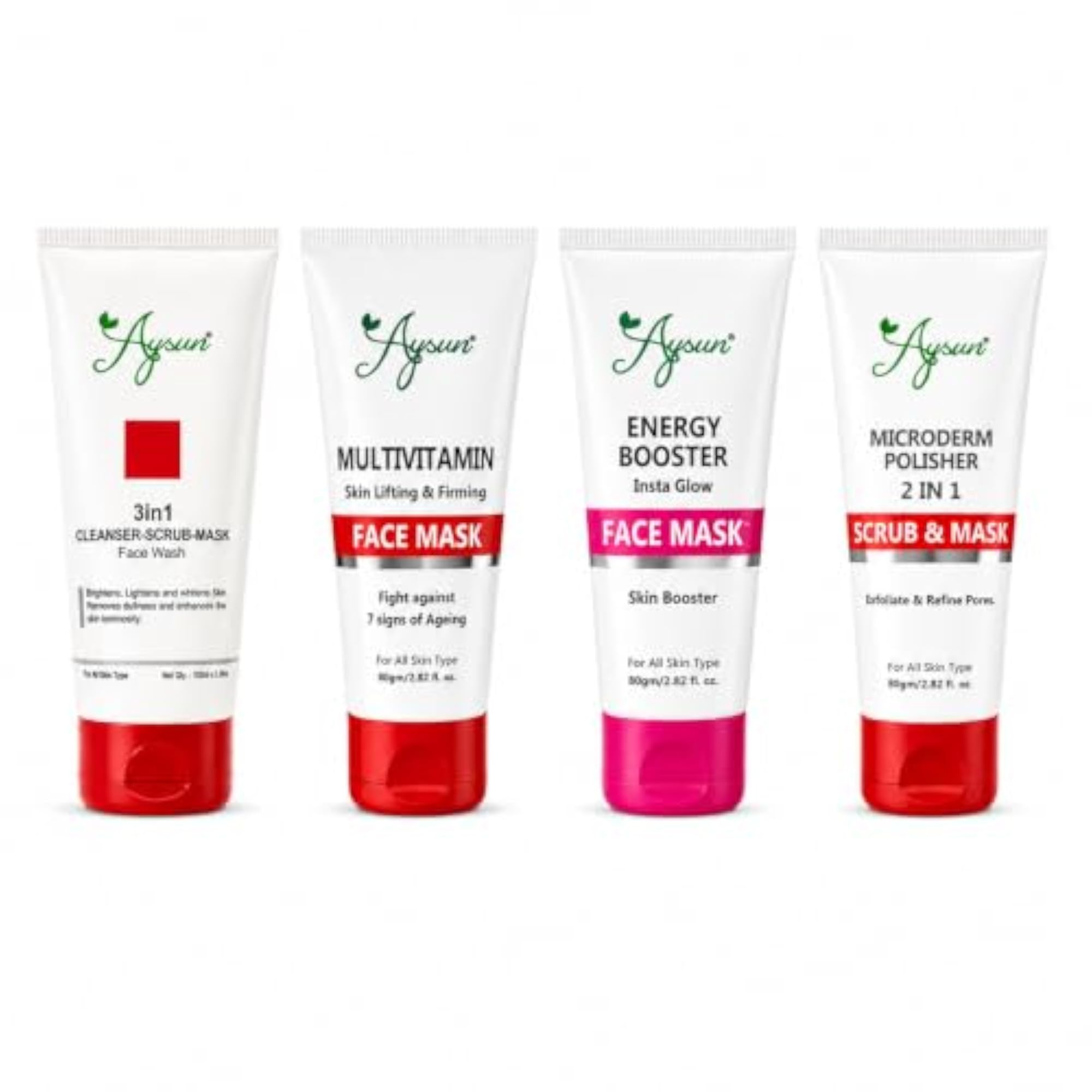 Complete Facial Care Combo Kit, Cleanser, Scrub & Treatment